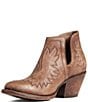 Color:Brown - Image 4 - Dixon Leather Block Heel Western Booties