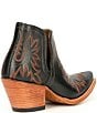 Color:Brooklyn Black - Image 2 - Dixon Leather Block Heel Western Booties