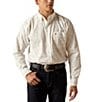 Color:White - Image 1 - Edmond Printed Classic Fit Long Sleeve Poplin Shirt