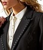 Ariat Embellished After Party Twill Long Sleeve Notch Collar Blazer, Color:Black - Image 4