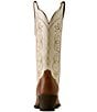 Ariat Heritage Blossom White Brown Floral Leather Western Boots - Image 2