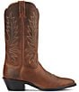 Color:Brown - Image 2 - Heritage R Toe Leather Western Boots