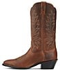 Color:Brown - Image 4 - Heritage R Toe Leather Western Boots