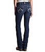 Color:Ocean - Image 2 - Icon Mid Rise 5-Pocket Stretch Straight Leg Jeans