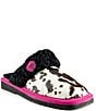 Color:Pink Pony - Image 1 - Jackie Pink Pony Hair Calf Slippers
