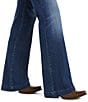 Color:Joanna - Image 3 - Kelsea Mid Rise 5-Pocket Stretch Wide Leg Jeans