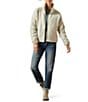 Ariat Lafayette Double Knit Sherpa Full Zip Jacket, Color:Pelican - Image 4
