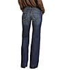 Color:Pacific - Image 2 - Lucy Mid Rise Wide Leg Stretch Denim Jeans