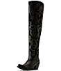 Ariat Lyra Scroll Over The Knee Zip Up Leather Western Boots - Image 4