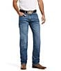Color:Blue - Image 1 - M2 Relaxed Stirling Stretch Bootcut Blue Jeans