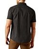 Ariat Mars Modern Fit Short Sleeve Printed Woven Shirt, Color:Black - Image 2
