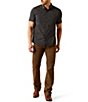Ariat Mars Modern Fit Short Sleeve Printed Woven Shirt, Color:Black - Image 3