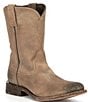 Color:Burned Grey Roughout - Image 1 - Men's Downtown Suede Western Boots