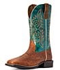 Color:Fiery Brown Crunch/Emerald Green - Image 4 - Men's Wild Thang Western Boots