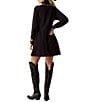 Ariat Nocturne Corduroy Point Collar Long Sleeve Front Button Mini Length A-Line Dress - Image 2