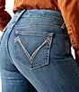 Ariat Perfect Rise Isabelle Wide Trouser Jeans, Color:Albuquerque - Image 4
