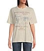 Color:Oatmeal Heather - Image 1 - Printed Graphic Crew Neckline Short Sleeve Tee