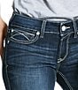 Ariat R.E.A.L Mid Rise Stretch Denim Embroidered Pocket Bootcut Jeans, Color:Gemstone - Image 4