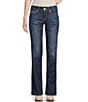 Color:Blue - Image 1 - Real Mr Everlee Stretch Mid-Rise Straight Leg Denim Jeans
