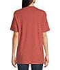 Color:Red Clay Heather - Image 2 - Rodeo First Crew Neckline Short Sleeve Tee