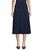 Color:Navy - Image 2 - Salcombe Faux Tie Front Midi Skirt