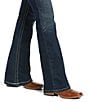 Color:Indigo - Image 3 - Slim Fit Boot Leg Mid Rise Real Riding Jeans