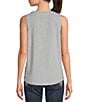 Color:Light Blue - Image 2 - Stretch Jersey Printed Graphic Crew Neck Sleeveless Tank Top