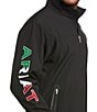 Color:Black - Image 3 - Team Softshell Mexico Water-Resistant Full-Zip Jacket