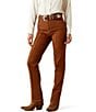 Ariat Ultra High Rise Relaxed Straight Leg Jeans, Color:Brown - Image 1