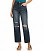 Ariat Ultra High Rise Tomboy Distressed Straight Jeans - Image 1