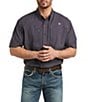 Color:Charcoal - Image 1 - VentTEK Classic Fit Short Sleeve Woven Shirt