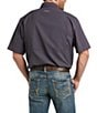 Color:Charcoal - Image 2 - VentTEK Classic Fit Short Sleeve Woven Shirt
