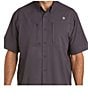 Color:Charcoal - Image 3 - VentTEK Classic Fit Short Sleeve Woven Shirt