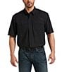 Color:Black - Image 1 - VentTek Outbound Classic Fit Performance Short Sleeve Woven Shirt
