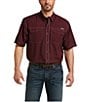 Color:Berry Bark - Image 1 - VentTek Outbound Classic Fit Performance Short Sleeve Woven Shirt