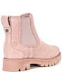 Color:Dusty Rose - Image 2 - Wexford Lug Suede Chelsea Booties