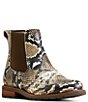 Color:Snake Print - Image 1 - Wexford Snake Print Leather Chelsea Booties