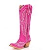 Color:Haute Pink Suede - Image 4 - Casanova Tall Suede Western Boots