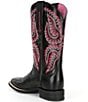 Color:Black Derrtan - Image 3 - Women's Cattle Caite Leather Stretchfit Western Boots