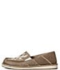 Color:Brown Bomber - Image 3 - Women's Cruiser Embroidered Leather Slip-Ons