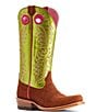 Color:Cognac Roughout - Image 1 - Women's Futurity Boon Leather Western Boots