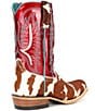 Color:Cowtown Hair On/Ruby Red Patent - Image 2 - Women's Futurity Colt Leather Calf-Hair Western Boots
