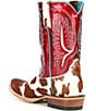 Color:Cowtown Hair On/Ruby Red Patent - Image 3 - Women's Futurity Colt Leather Calf-Hair Western Boots