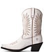 Color:Distressed White - Image 3 - Women's Goldie Leather Snip Toe Western Boots