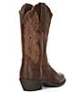 Color:Distressed Brown - Image 2 - Women's Heritage Leather R Toe Stretch Fit Western Boots
