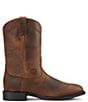 Color:Brown - Image 2 - Women's Heritage Roper Leather Snip Toe Western Boots
