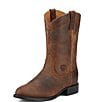 Color:Brown - Image 5 - Women's Heritage Roper Leather Snip Toe Western Boots