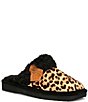 Color:Leopard - Image 1 - Jackie Square Toe Leopard Hair Calf Slippers