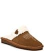 Color:Chestnut - Image 1 - Women's Jackie Square Toe Suede Slippers