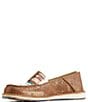 Color:Rose Gold - Image 4 - Women's Leather and Print Cruiser Slip-Ons
